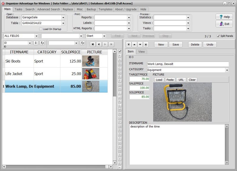 Garage Sale Inventory Software for Windows PCs